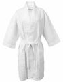 Bath Robes Free Size Waffle Cotton White. 