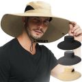 Men Women Wide Visor Brim Hat Boonie Bucket Cap Summer Fishing UV Sun Protection Breathable Caps. 
