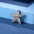 Difutagui Rinhoo Retro Crystal Silver Color Animal Brooches for Women Romantic Hot Selling Wedding Rhinestone Party Owl Starfish Hedgehog Brooch Pin. 