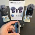 F11-2 Wireless Microphone – Dual TX Professional Lavalier Mic (Plug & Play). 