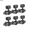 Sutuiying 1 Pair 1:18 Black Classical Guitar Tuners Machine Heads Portable Tuning Key Pegs for Classical Guitar or Flamenco Guitar. 