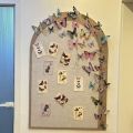 Creative Multicolor 3D Felt Board Wall Sticker Arch Door Butterfly DIY Accessories Wall Decor Board Background Wall Self-Adhesive Photo Display Board Photo Wall. 