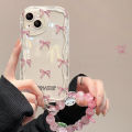 High Quality Bow Pink Chain Case For Samsung Galaxy A02S A04S A03S A03 A05 A04E M14 A15 A25 A35 A55 A53 A71 A21S A33 A20S A20 A11 A10 A12 F15. 