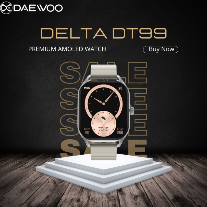 Daewoo%20Delta%20DT99%20Smartwatch:%202.04"%20AMOLED%20HD%20Screen,%20BT%20Call,%20200+%20Watch%20Faces,%20Heart%20Rate,%20BT%20Music,%20NFC,%20Always%20On%20Display,%20Voice%20Assistant,%20%20IP67%20Waterproof,%20260%20mah%20Battery,%20Compass,%20Lady%20Assistant%20-%20Image%207