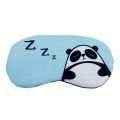 HOT 1pc Cute Cartoon Animal Blackout Eye Mask, Universal Size Polyester Blindfold for Sleeping, Gaming, Training - Pull-On Closure, Travel Size, No Electricity or Battery Needed. 
