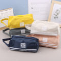 Double Layer Portable Pencil Case Oxford Cloth Double Zipper Pencil Bag For Students Back To School Storage Stationery Supply YULING. 