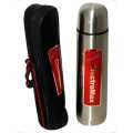 Stainless Steel Vacuum Flask Thermos Hot & Cold - 1L With Carrying Case BOS. 