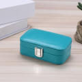 12*7.5*4cm Macaron Jewelry Box Fashion Leather Travel Jewelry Box Portable Ring Jewelry Box for Woman Home Travel. 