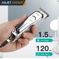 VGR V-071 Cordless Professional Hair Clipper - 120 Min Runtime, Men's Trimmer with 3 Guide Combs (Silver)- SB2293. 