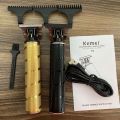 Kemei Electric Hair Trimmer KM-T9 Battery Powered Rechargeable Hair Clipper Oil Head Carving Hair Salon Haircut Machine. 