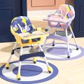 Portable High Feeding Chair with attached Toy and Wheel. 