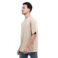 Beige Color Cotton Round Neck Half Sleeve Plain T-Shirt For Men. 