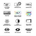 Armaggeddon Pixel Pro PF22HD Super 22" Monitor - 120Hz Refresh Rate - 99% sRGB - Frameless Design. 