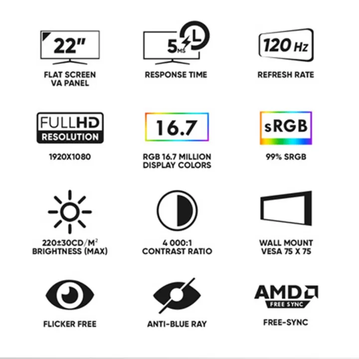 Armaggeddon%20Pixel%20Pro%20PF22HD%20Super%2022"%20Monitor%20-%20120Hz%20Refresh%20Rate%20-%2099%25%20sRGB%20-%20Frameless%20Design%20-%20Image%204