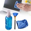 3-in-1 Laptop Cleaning Kit: Screen Cleaner, Cloth, and Brush. 