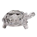 Glass Crystal Turtle Tortoise with Plate for Feng Shui and Vastu, Best Gifts for Career and Good Luck,Glass Kachuwwa. 