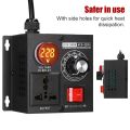 AC220V 5000W Stepless Voltage Regulator Portable Variable Monophase Voltage Controller Temperature Speed Light Adjuster. 