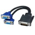 VGA ANALOG DMS 59 DUAL MONITOR VIDEO CARD SPLIT CABLE. 