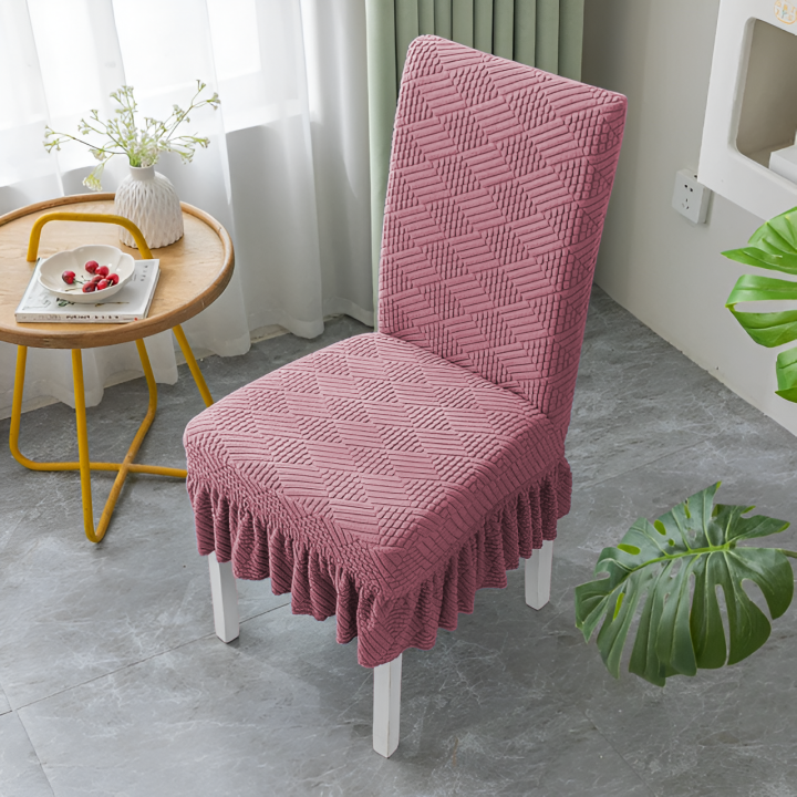 6%20Pcs%20Chair%20Covers%20with%20Pleated%20Skirt%20Chair%20Covers%20Stretchy%20,%20Washable%20,%20Stylish%20For%20Home%20&%20Events%20-%20Image%202