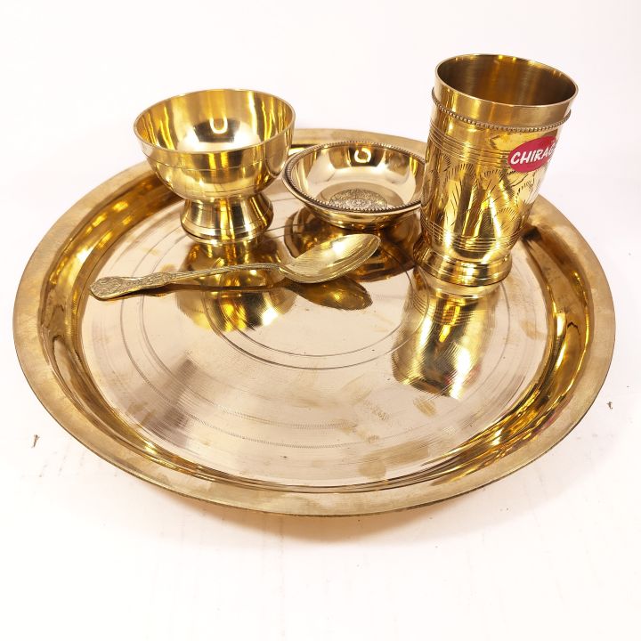Bronze%20Plate%20Set%2030cm%20Chares%20Thaal%20Set%20Kansha%20Thali%20Sett%20kasa%20Thal%20set%20Thakali%20Khana%20Set%20-%20Image%203