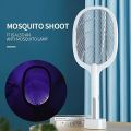 Plastic Racket Automatic Mosquito Killer Swatter Bat With Stand. 
