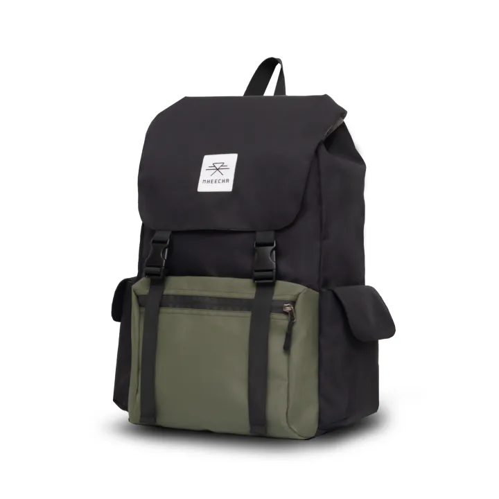 Mheecha%20Boulder%20Sack%20Black/Moss%20Green%20for%20Unisex%20Backpack%20%7C%20Fashion%20Padded%20Laptop%20Compartment%20Backpack%20-%20Image%203