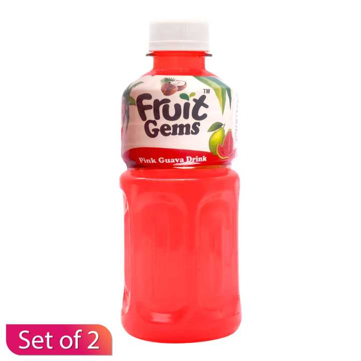 Fruit Gems Pink Guava Drink 320ml Set of 2