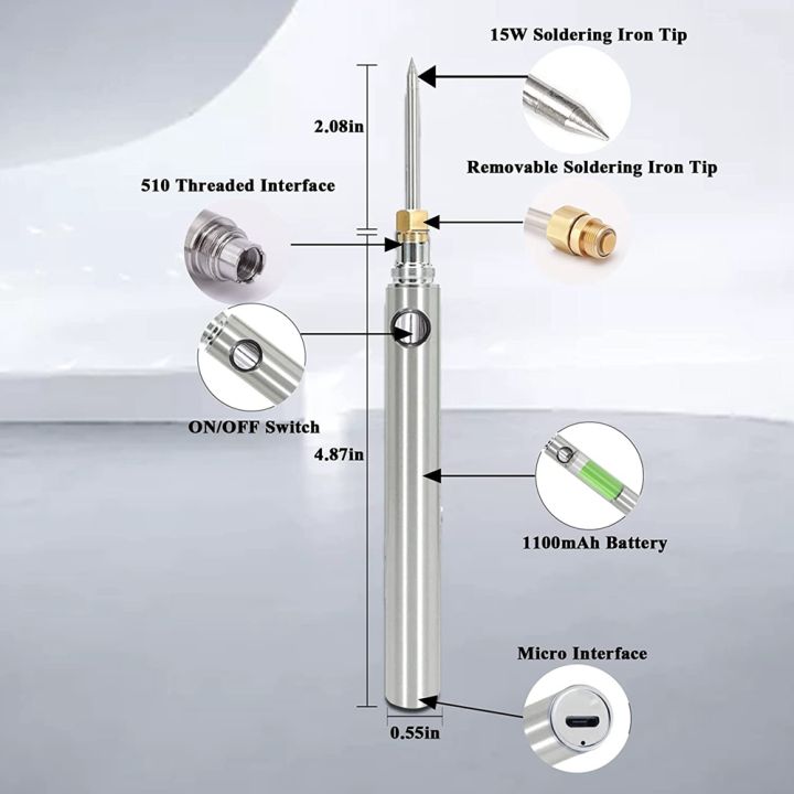 5V%2015W%20USB%20Cordless%20Soldering%20Iron%20Kit%20USB%20Soldering%20Iron%201100MAh%20USB%20Soldering%20Iron%20-%20Image%204