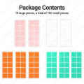 Vylon JEYI 100-Pack Thermal Conductive Silicone Pads, M.2 SSD NVMe NGFF Thermal Pad for PC Laptop Heatsink/GPU/CPU/LED Graphics Card. 