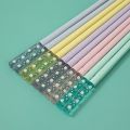 5 pairs Eco-Friendly Multicolor Sakura Chopsticks Non-Slip Reusable Sushi Sticks Fiberglass Japanese Chopsticks Noodle. 