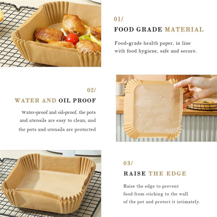 100Pcs%20Air%20Fryer%20Paper%20Liner,%20Non-Stick%20Disposable%20Air%20Fryer%20Liners,%20Square%20Paper,%20Parchment%20Paper%20for%20Baking%20-%20Image%204
