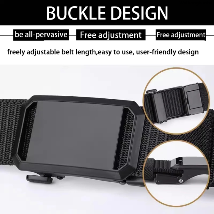 WeihonghunfeiFifty%20percent%20discount%20Men's%20Belt%20Automatic%20Metal%20Buckle%20Nylon%20Webbing%20Outdoor%20Work%20Tactical%20Belt%20Toothless%20Automatic%20Buckle%20Casual%20Sports%20Canvas%20Belts%20-%20Image%202
