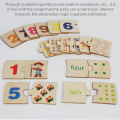 Baby Puzzle Game Montessori Number Matching Toys Cartoon Animal Points Brain Traing Toys Early Educational 3D Number Matching Card Game Christmas Gifts. 