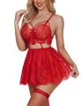 Fancyra Women Sexy Lingerie Lace Babydoll Mesh Nightwear Chemise Nighty. 