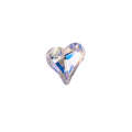 2023 Trendy Nail Art Crystal Iridescent Slanted Moonlight Peach Pointed Bottom Heart. 