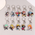 One Piece Keychains Luffy Zoro Sanji Chopper Acrylic Double Sided Cute Anime Cartoon Key Ring YUMAN. 