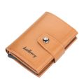 With Magnetic Buckle Men's Short Wallet Fashion Multi-position Contracted Two Fold Wallet Soft Urban Recreational Male Leather Purse Card Holder. 