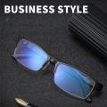 Anti Blue Reading Glasses Men Half-frame Glasses Business Style Male Eyeglasses For Old People Glasses With Grade +100~+400. 