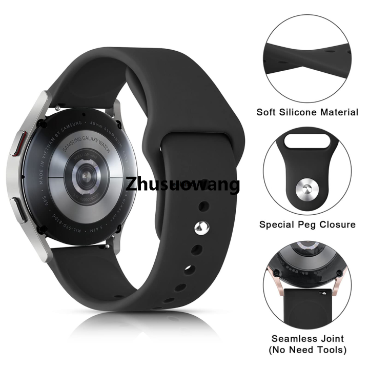 Zhusuowang%20Silicone%20strap%20For%20Samsung%20Galaxy%20watch%204/5/5%20pro/6%20Classic/Active%202/Gear%20S3%20bracelet%2020mm%2022mm%20band%20for%20Huawei%20GT%204/2/2e/3%20pro%20Luxury%20-%20Image%205