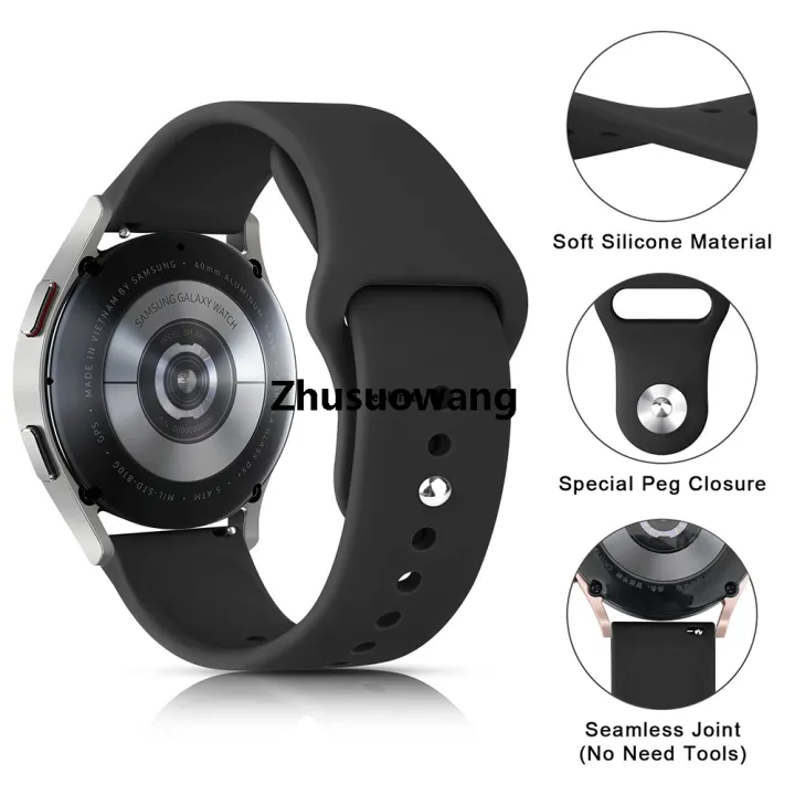 Zhusuowang%20Silicone%20strap%20For%20Samsung%20Galaxy%20watch%204/5/5%20pro/6%20Classic/Active%202/Gear%20S3%20bracelet%2020mm%2022mm%20band%20for%20Huawei%20GT%204/2/2e/3%20pro%20Luxury%20-%20Image%205