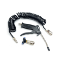 Air Blow Duster Set with 5 Meter Long Coil Pu Hose for Truck Air Compressor Dust Removal Air Cleaning Nozzle. 