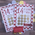 14 Things Love Things Valentine Day Scratch-Off Print Romantic Greeting Love Scratching Card for Husband Wife Lovers,B Easy to Use. 