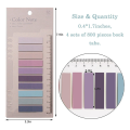 2400 Pcs Sticky Index Tabs, 4 Sheets Morandi Strip Index Tabs, Writable Page Sticky Notes with Ruler for Page Marking. 