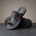 Goldstar Rocco 3007 Black Men's Toe-Loop Sandals – Comfortable Daily Wear Casual Chappal. 