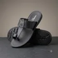 Goldstar Rocco 3007 Black Men's Toe-Loop Sandals – Comfortable Daily Wear Casual Chappal. 