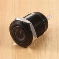 12V 2A 9.5mm LED Metal Cap Power Momentary Push Button Switch Car DIY Modified, Red. 