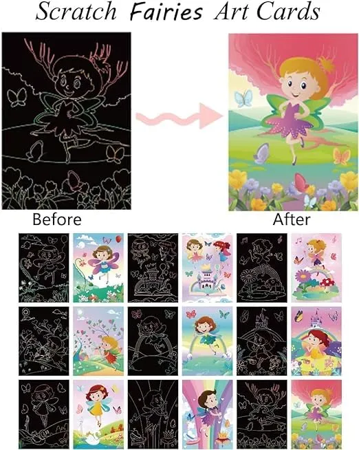 IS-Ho%20DIY%20Fairy%20Magic%20Scratch%20Art%20Pack%20for%20Kids-9%20Sheets%20Double%20Sided%20Cute%20Design%20Rainbow%20Scratch%20Paper%20Card%20(Fairy)%20Artcards%20-%20Image%202