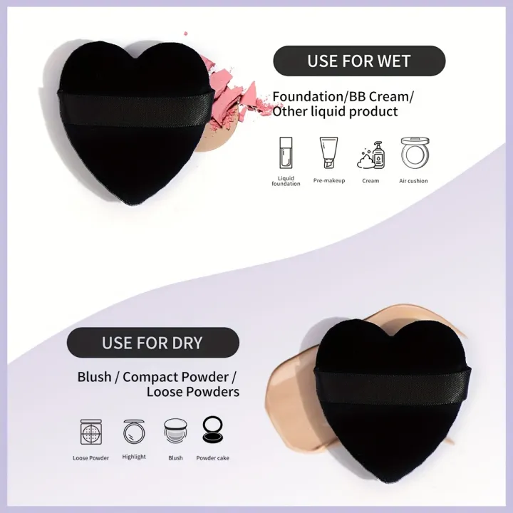 MAANGE%207Pcs%20Reusable%20Soft%20Heart%20Shape%20Velvet%20Powder%20Puff%20Mini%20Face%20Makeup%20Washable%20Sponge%20MAG51398-7%20-%20Image%203