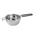 Kqueebee 400ml Chocolate Melt Pot, Stainless Steel Melt Bowl Suitable for Candy Making Double Nozzle with Front Hook Black. 
