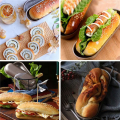 FORIDE 15 Pcs Hot Dog Mold Carbon Steel Sausage Non Stick Bakeware Oval Hot Dog Bun Baking Pan for DIY Homemade Bread Tool. 